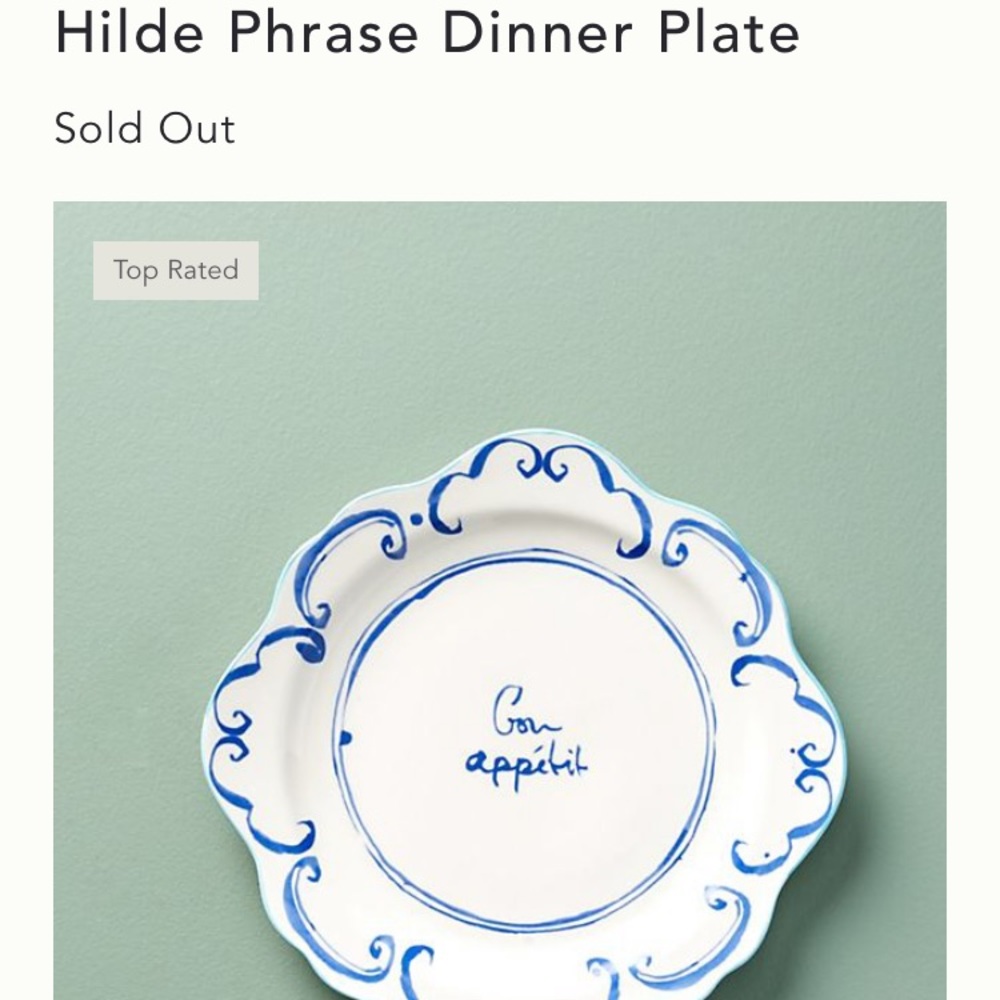 ISO Anthropologie Hilde Phrase Dishes